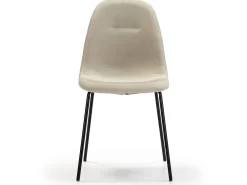 Set de 2 sillas Comedor Brenda tapizadas Beige, 44 x 54 x 85 cm