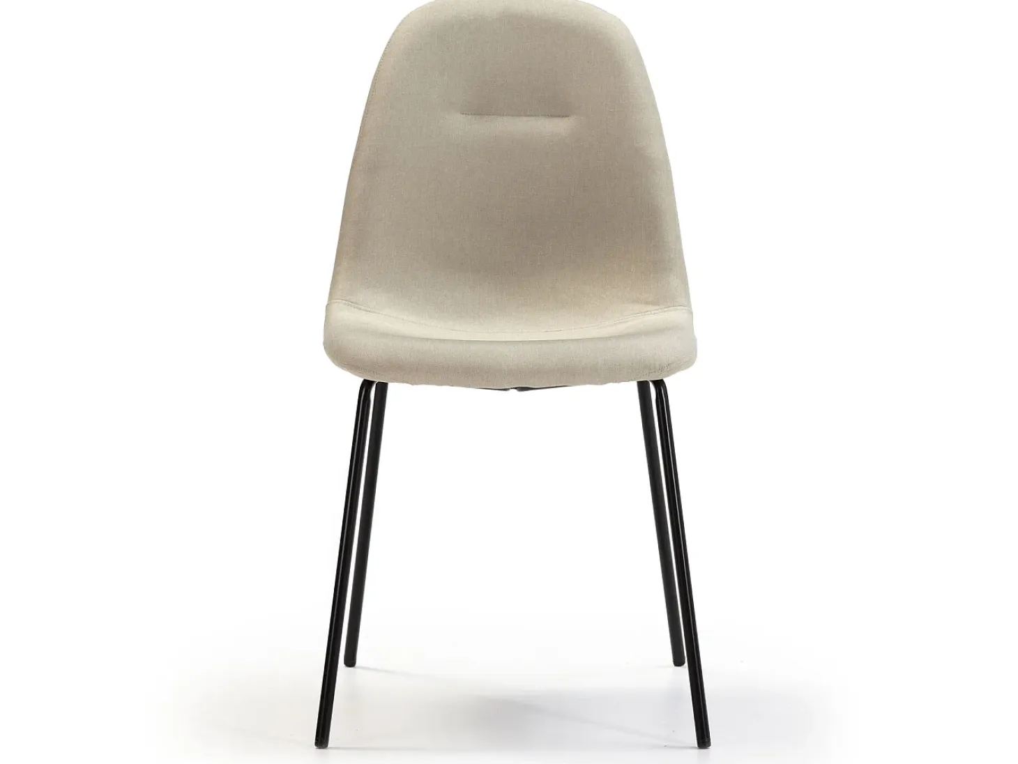 Set de 2 sillas Comedor Brenda tapizadas Beige, 44 x 54 x 85 cm