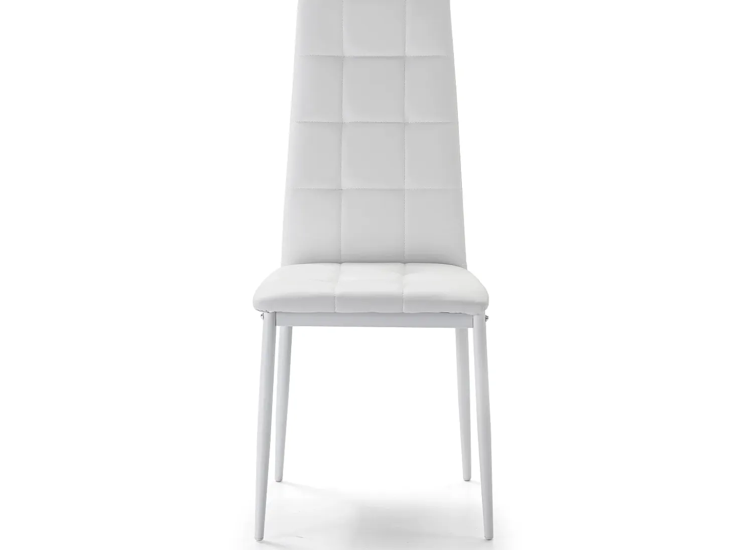 Set de 4 sillas Comedor Chelsea tapizadas Blanco, 42 x 51 x x 97 cm