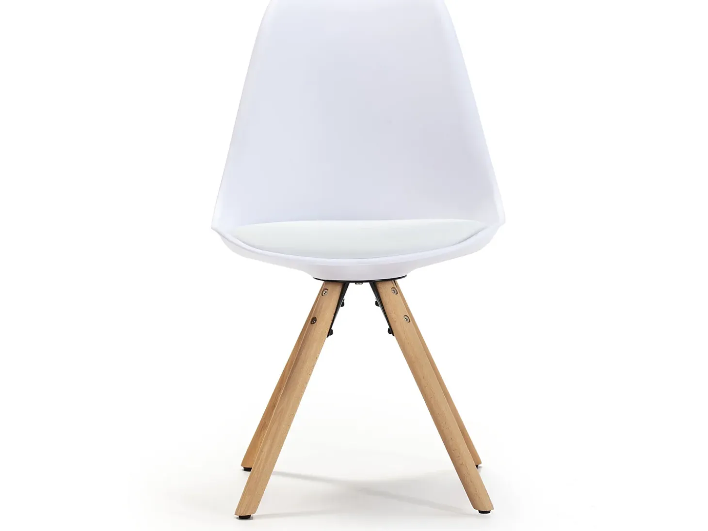 Set de 2 sillas Comedor Jeff Estilo nórdico Blanco, 54 x 49 x 84 cm
