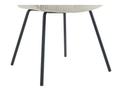 Set de 2 sillas con reposabrazos de pana y metal negro - Beige - MARENZIA