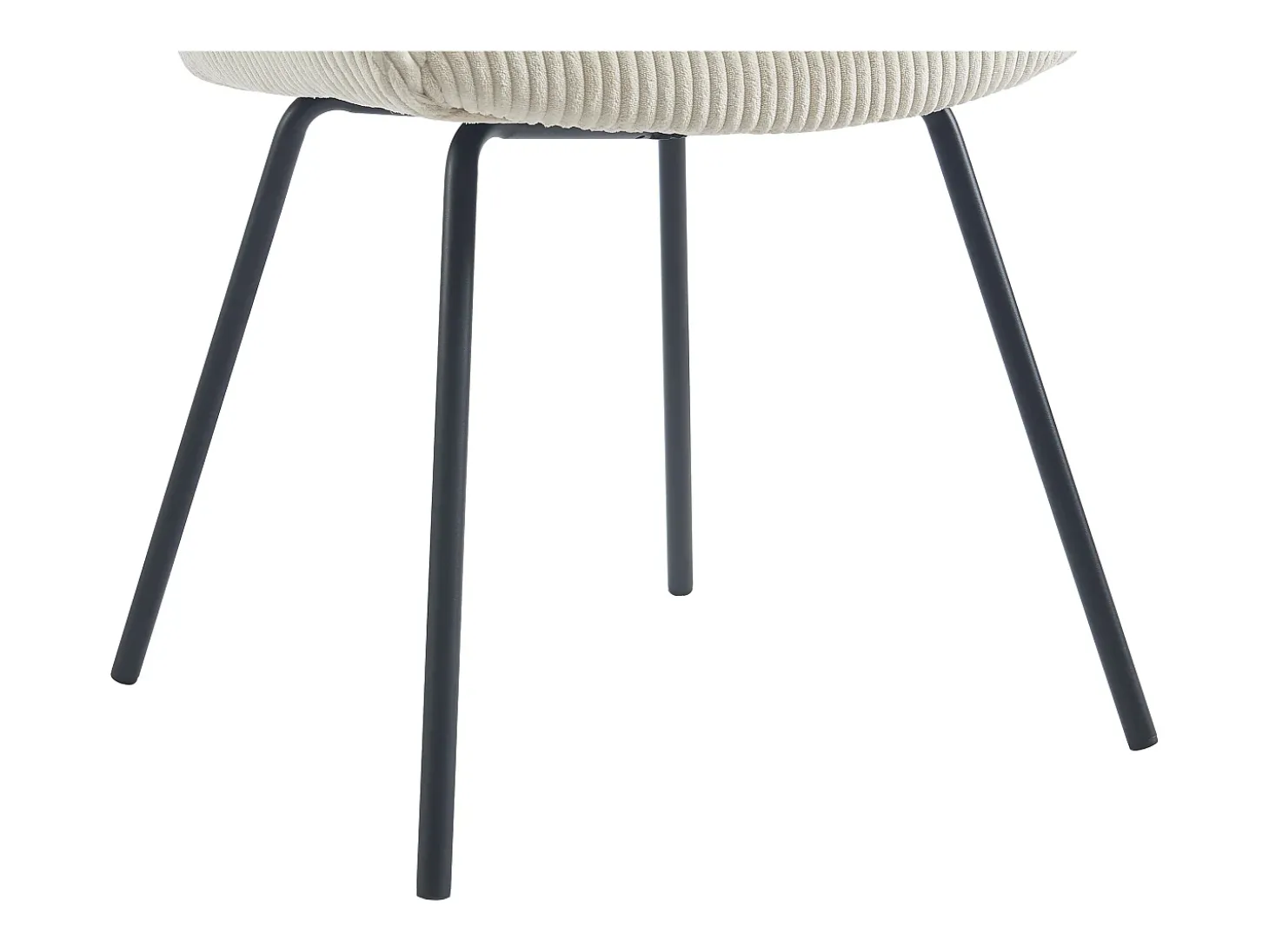 Set de 2 sillas con reposabrazos de pana y metal negro - Beige - MARENZIA