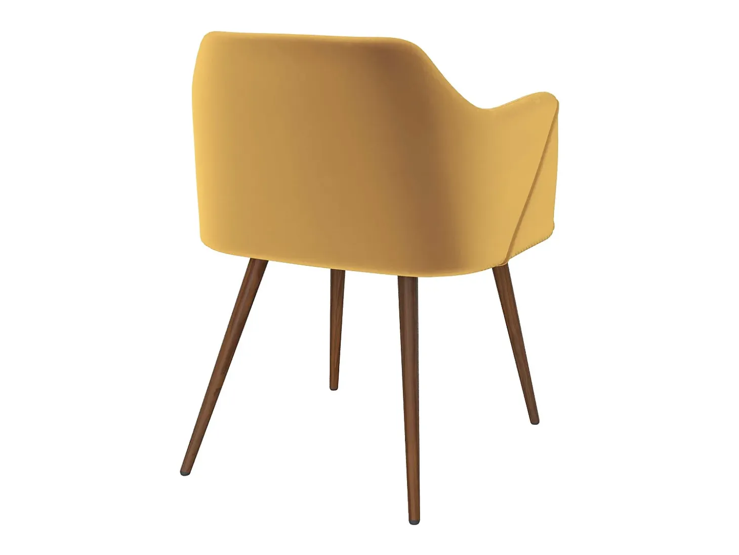 Set de 2 sillas con reposabrazos de terciopelo amarillo mostaza - Daisy