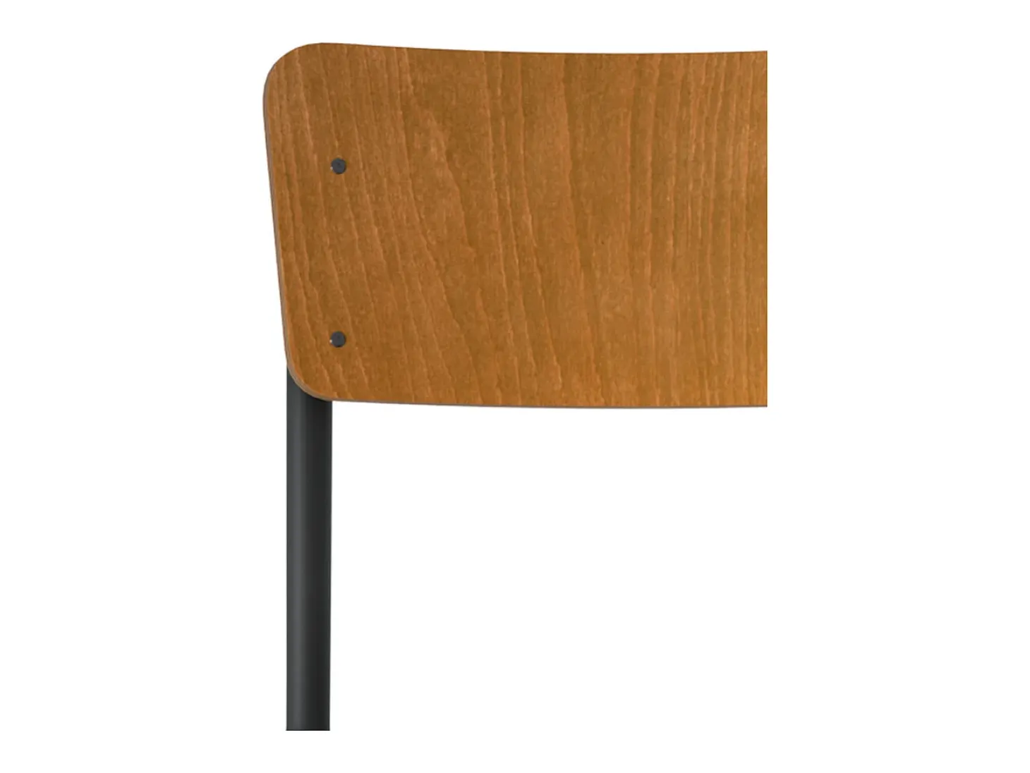 Set de 2 sillas de bar ajustables 60/80 cm en madera oscura - Clem