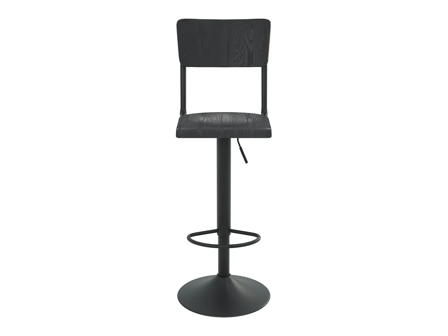 Set de 2 sillas de bar ajustables 60/80 cm en madera negra - Clem
