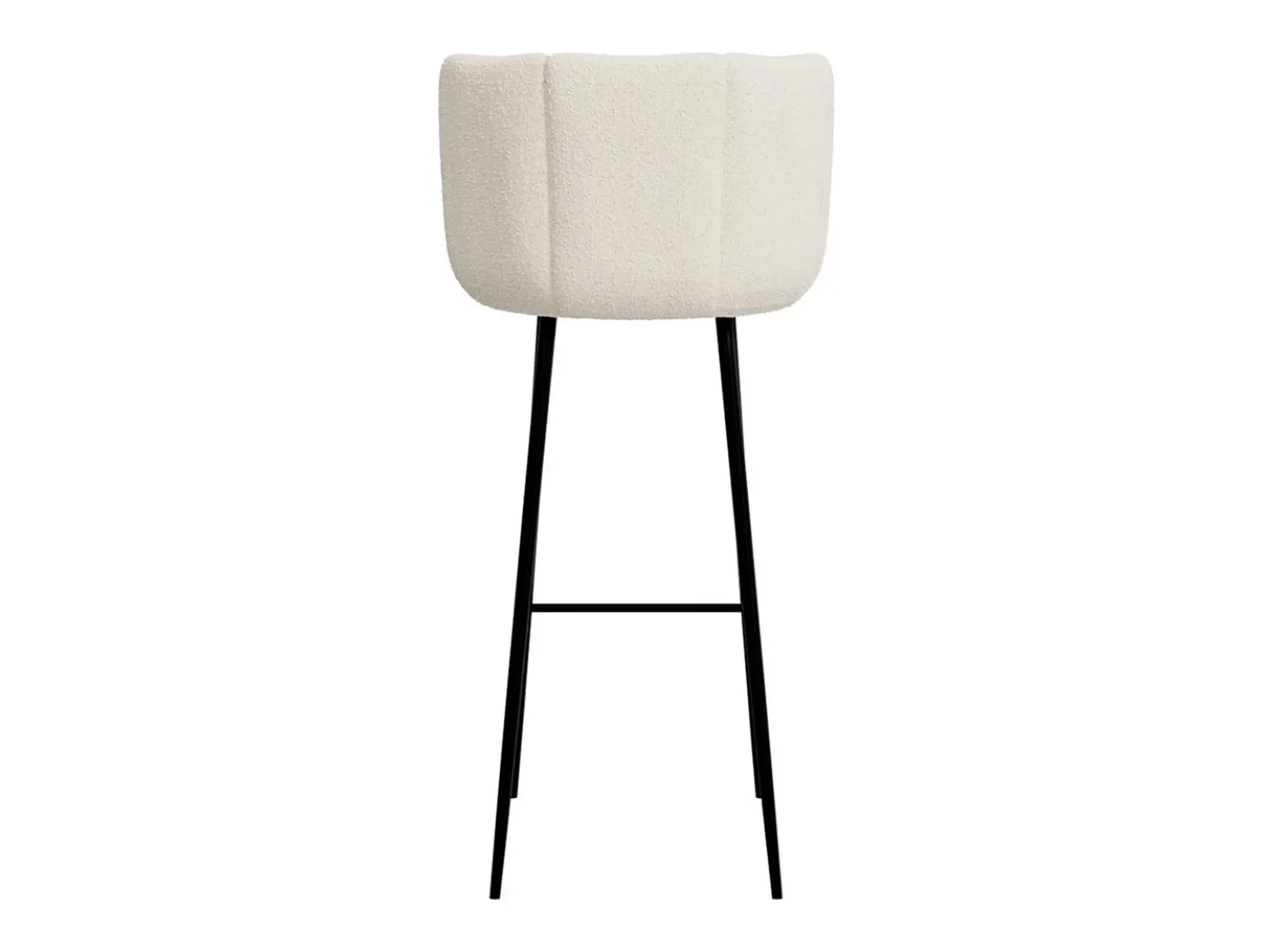 Set de 2 sillas de bar de tela rizada beige 75 cm - Rosy
