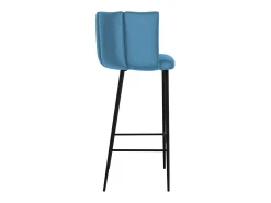 Set de 2 sillas de bar de terciopelo azul 75 cm - Rosy