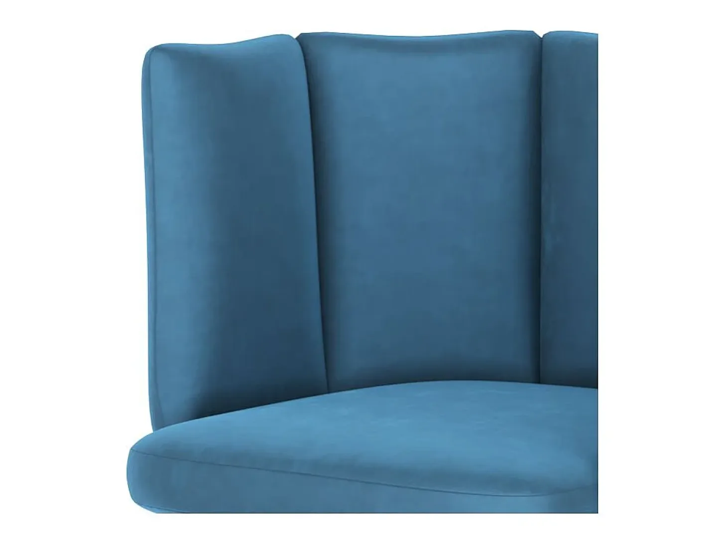 Set de 2 sillas de bar de terciopelo azul 75 cm - Rosy