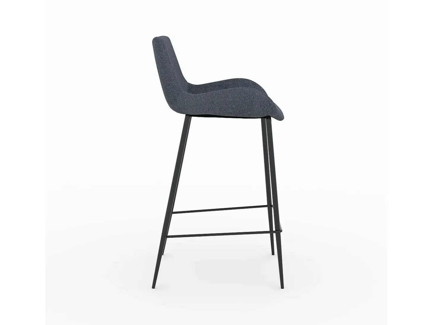 Set de 2 sillas de bar de tela gris 65cm - Pirata