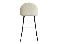 Set de 2 sillas de bar de media altura en tela beige 75 cm - Misty