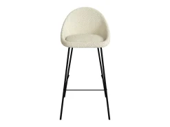 Set de 2 sillas de bar de media altura en tela beige 75 cm - Misty