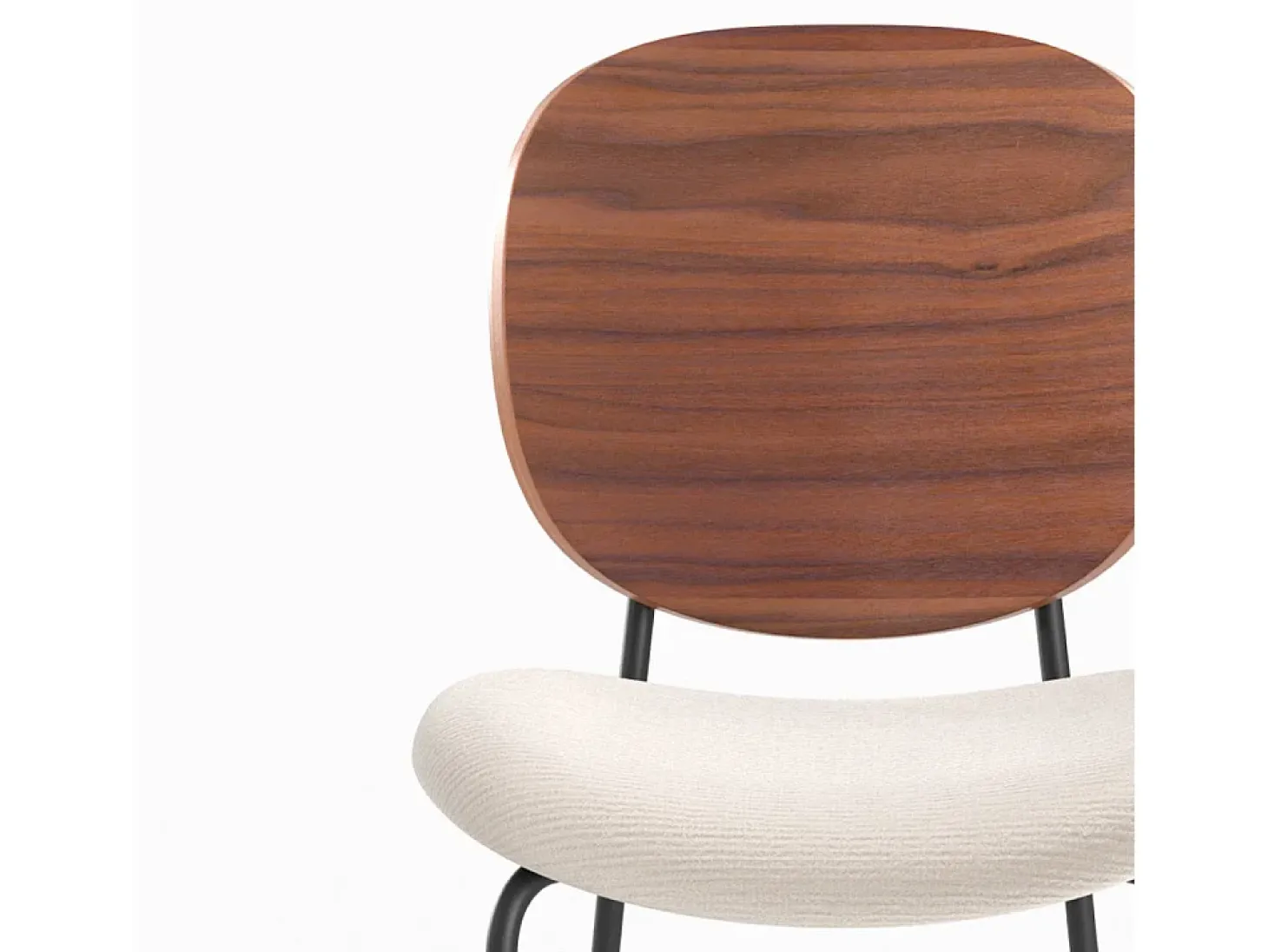 Set de 2 sillas de bar de tela beige 65,5cm - Simone