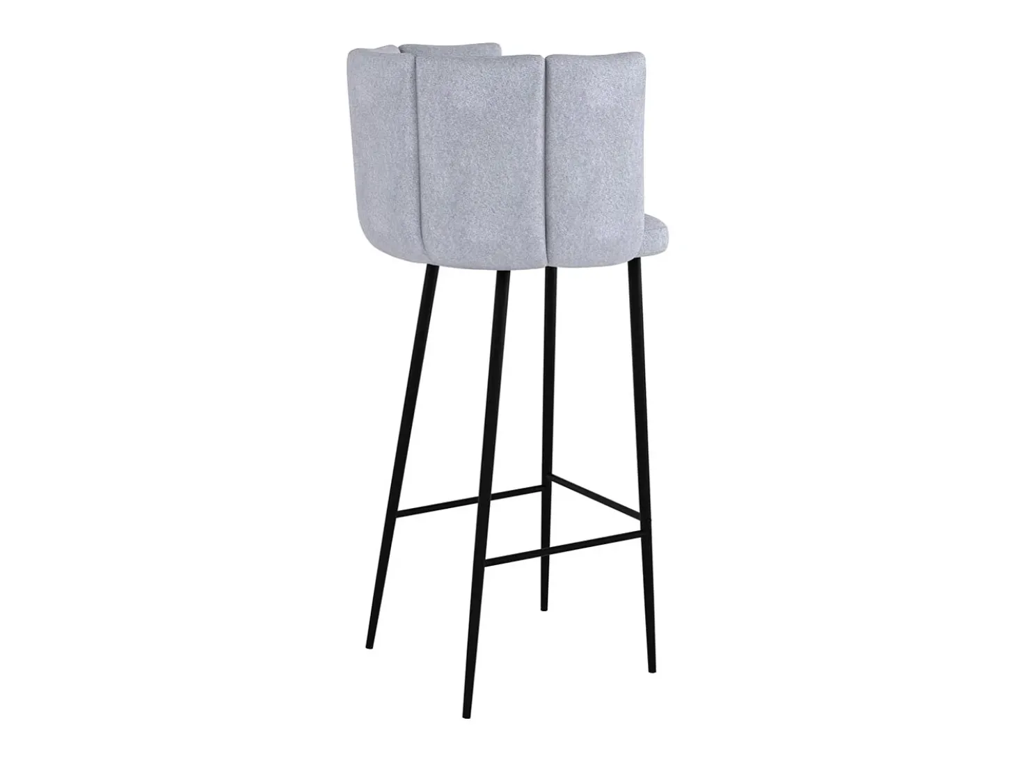 Set de 2 sillas de bar de terciopelo gris claro 75 cm - Rosy