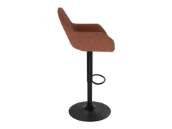 Set de 2 sillas de bar efecto lana rojo ladrillo 63/83 cm - Adam