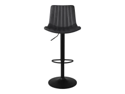 Set de 2 sillas de bar en cuero sintético gris oscuro 62,5/83 cm - Killi