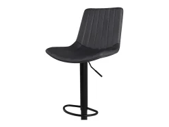 Set de 2 sillas de bar en cuero sintético gris oscuro 62,5/83 cm - Killi