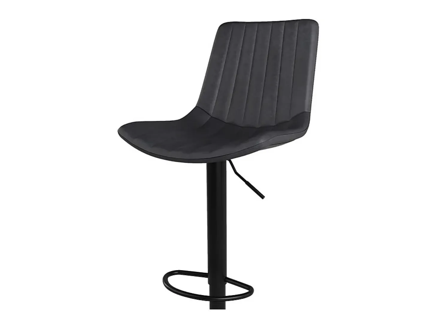 Set de 2 sillas de bar en cuero sintético gris oscuro 62,5/83 cm - Killi