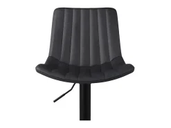 Set de 2 sillas de bar en cuero sintético gris oscuro 62,5/83 cm - Killi