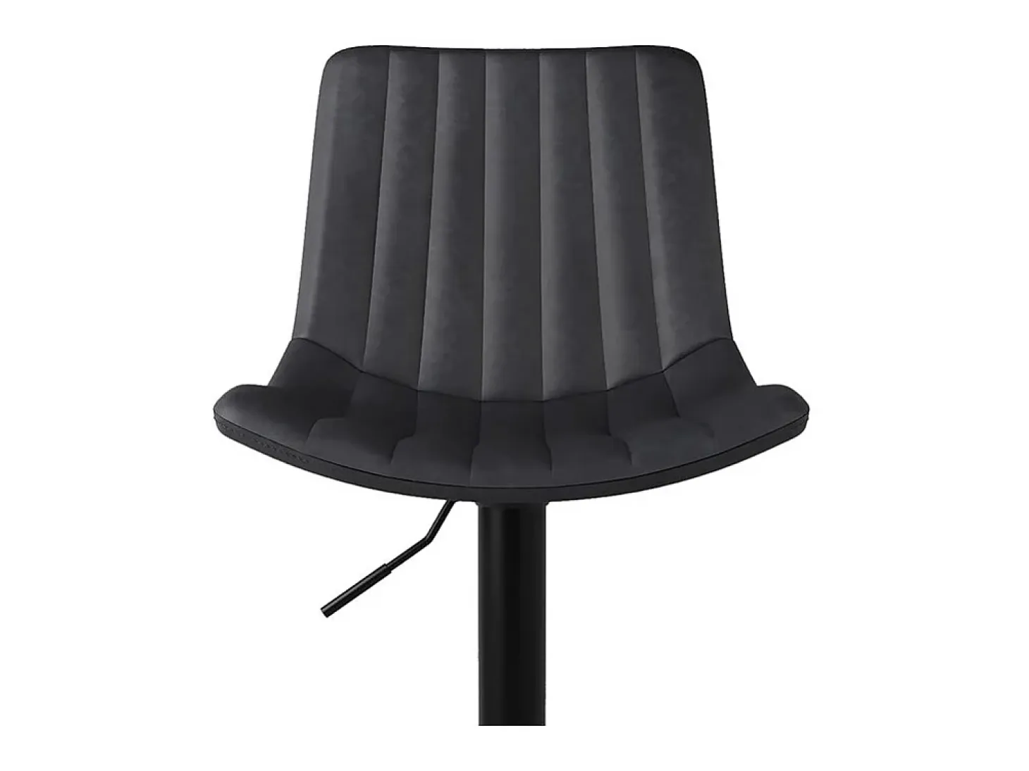 Set de 2 sillas de bar en cuero sintético gris oscuro 62,5/83 cm - Killi