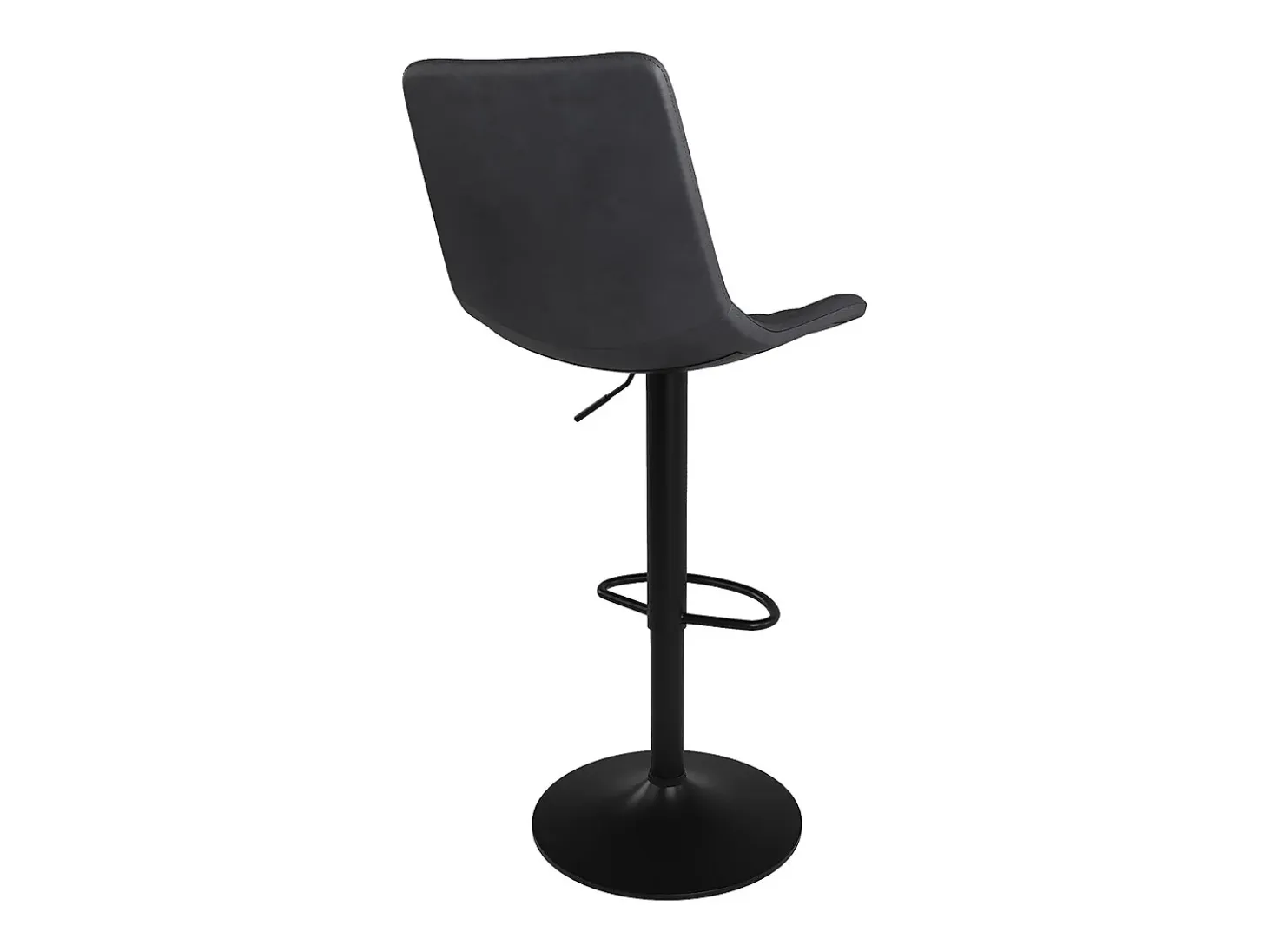Set de 2 sillas de bar en cuero sintético gris oscuro 62,5/83 cm - Killi