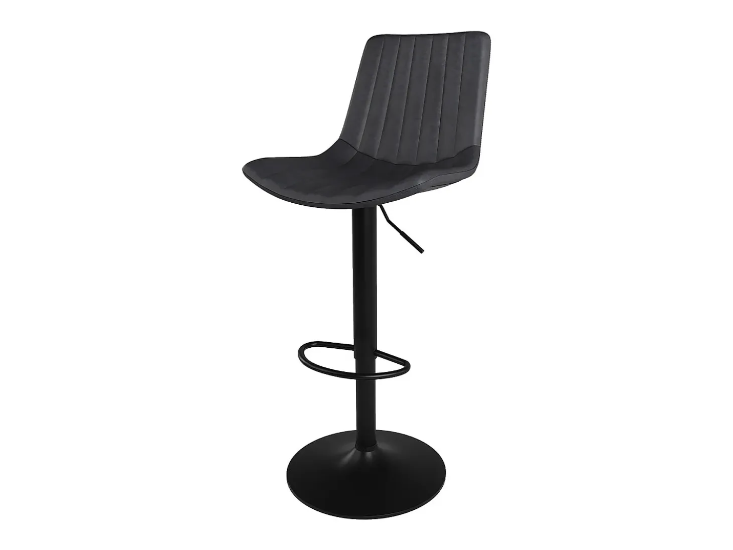 Set de 2 sillas de bar en cuero sintético gris oscuro 62,5/83 cm - Killi