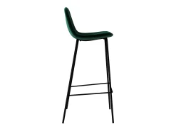 Set de 2 sillas de bar en terciopelo verde oscuro 75 cm - Henrik