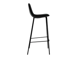 Set de 2 sillas de bar en terciopelo negro 75 cm - Henrik
