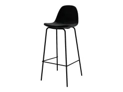 Set de 2 sillas de bar en terciopelo negro 75 cm - Henrik