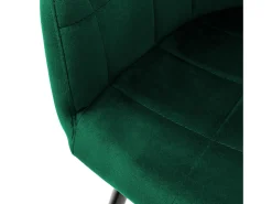 Set de 2 Sillas de Comedor de Terciopelo Verde Oscuro Diseño Retro ML-DESIGN