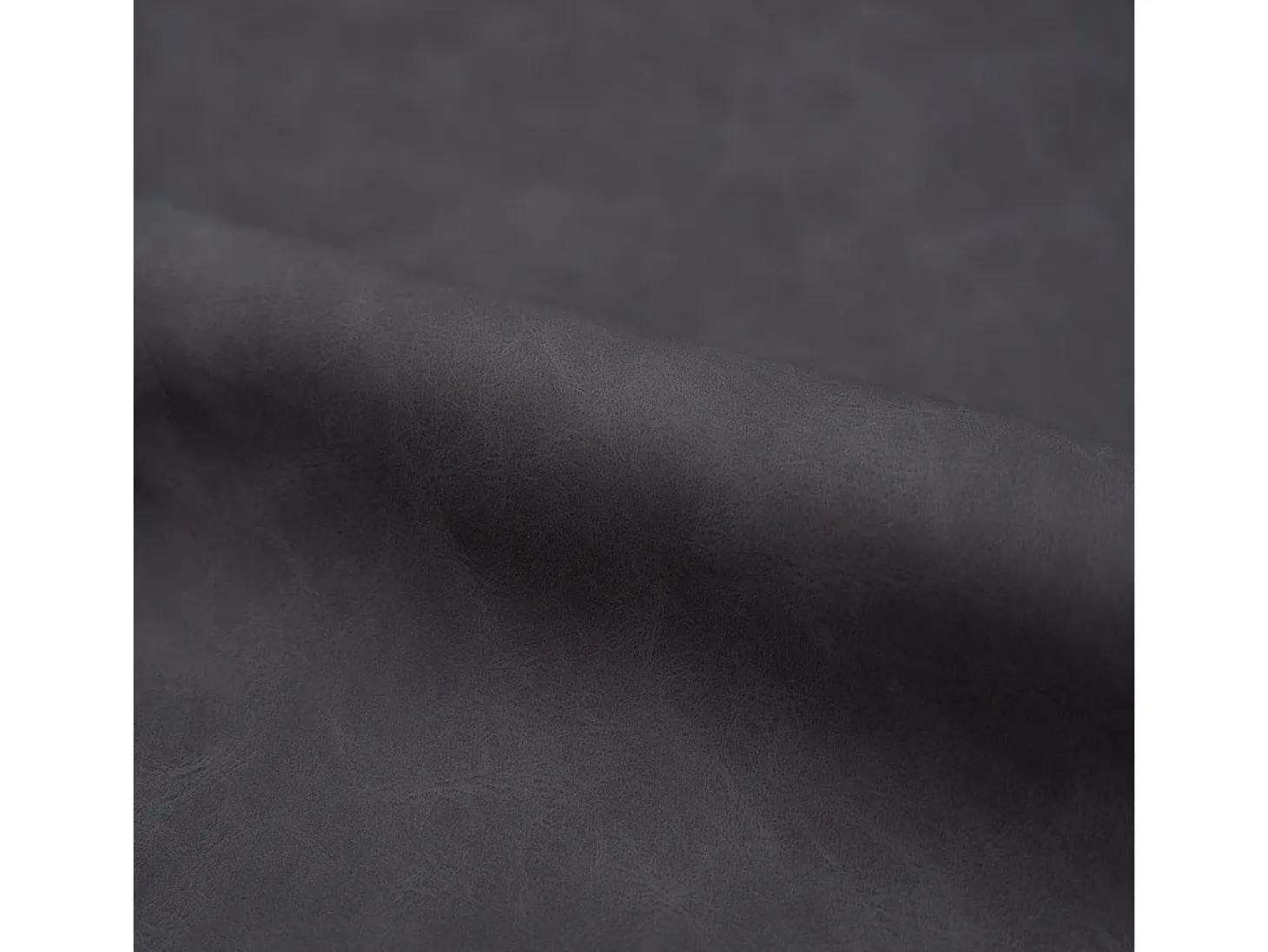 Set de 2 sillas de cuero sintético gris oscuro y metal negro - Killi