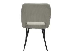 Set de 2 sillas de pana color topo y metal negro LAURETTE