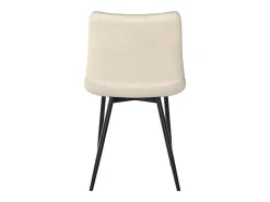Set de 2 sillas de tela beige y metal negro - Killi
