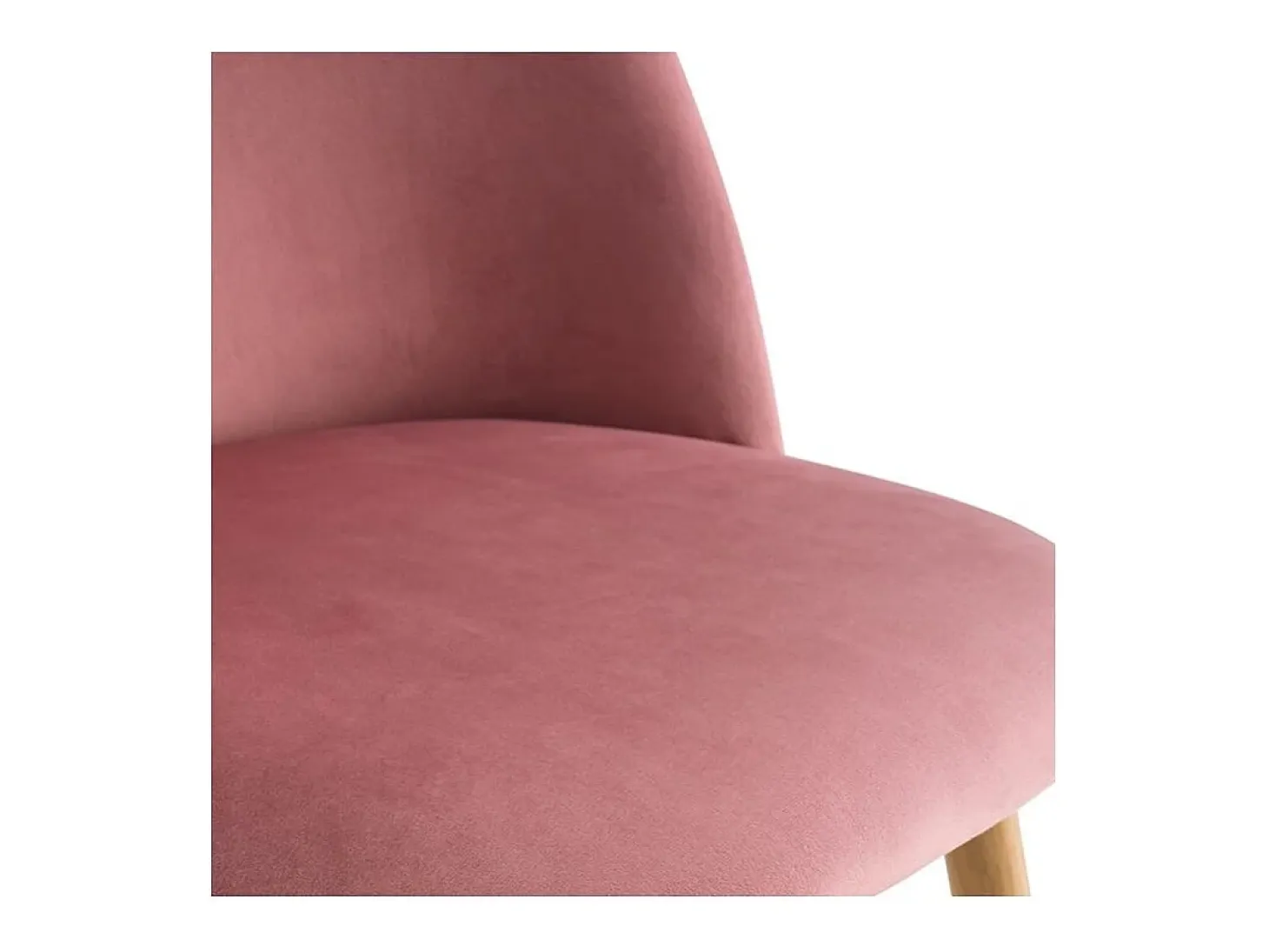 Set de 2 sillas de terciopelo rosa con patas de metal - Cozy