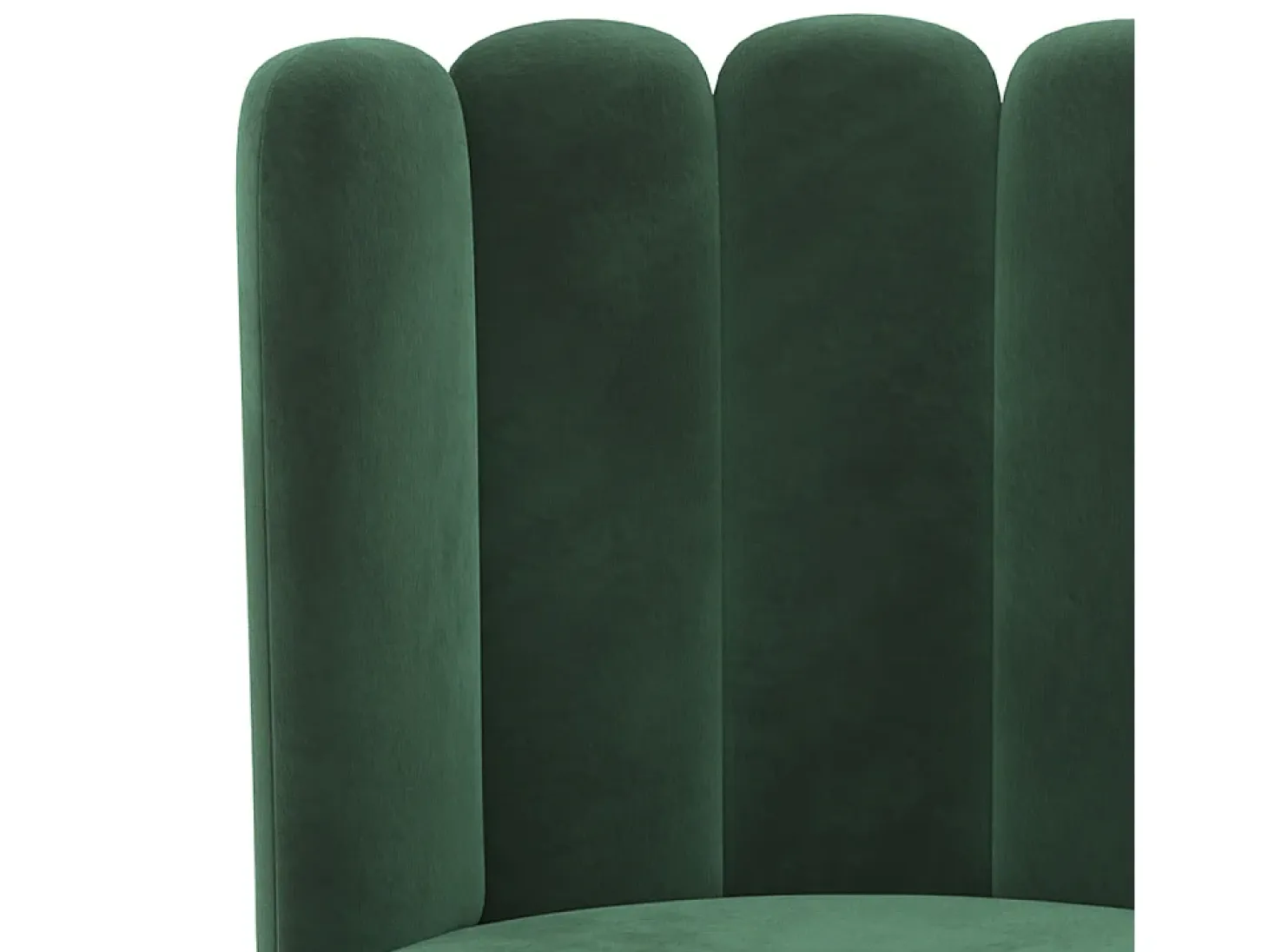 Set de 2 sillas de terciopelo verde con patas de metal - Rosy