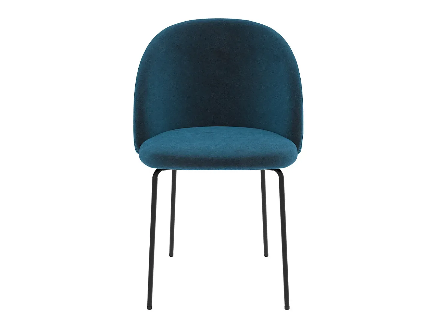Set de 2 sillas de terciopelo azul oscuro - Karl