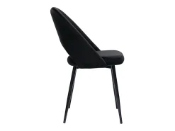 Set de 2 sillas de terciopelo negro con patas de metal COSETTE