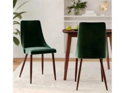 Set de 2 sillas de terciopelo verde - Vinni