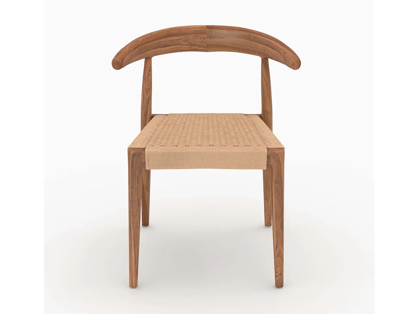Set de 2 sillas en madera de teca y cuerda trenzada tipo loom - Alia