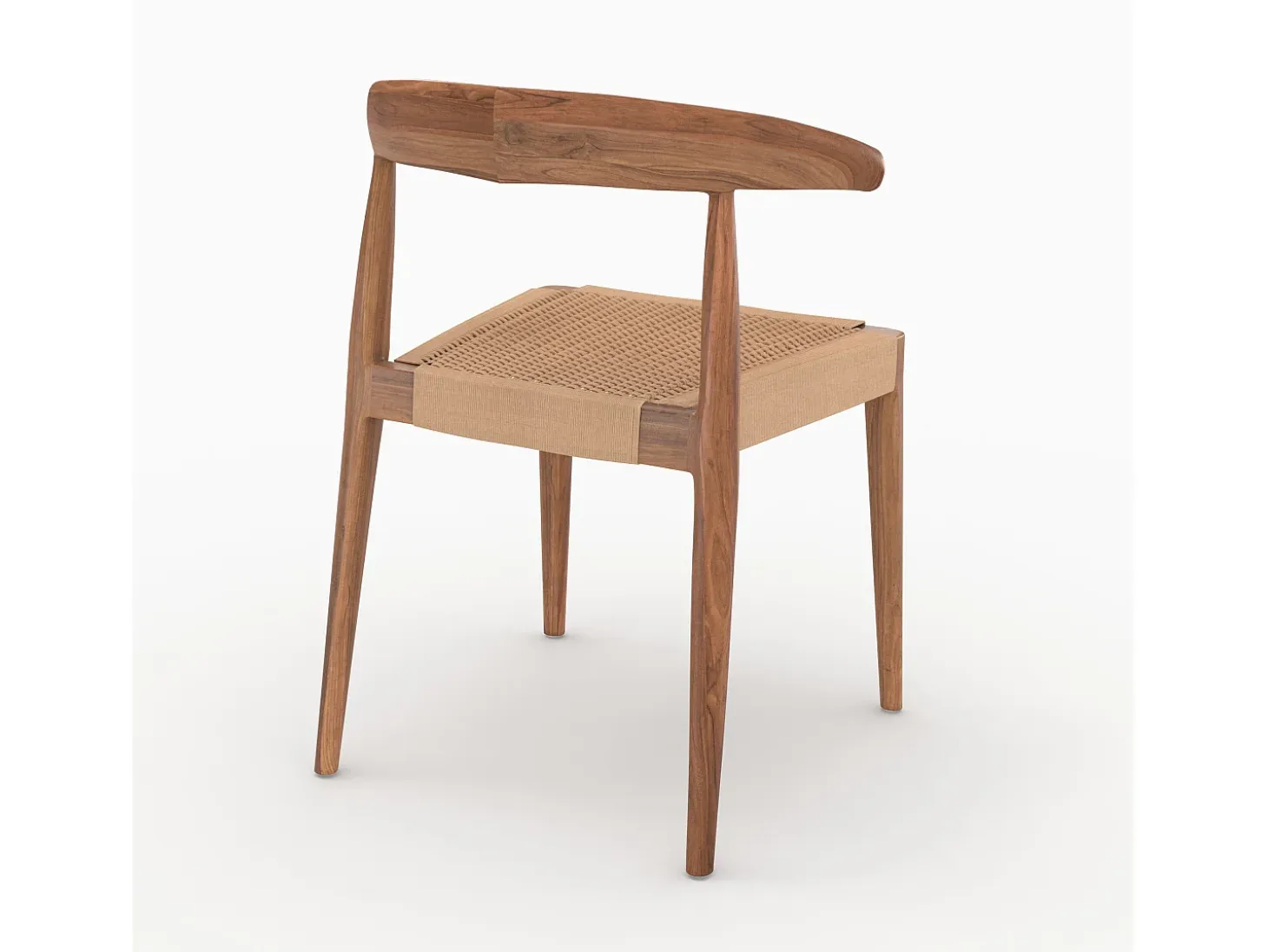 Set de 2 sillas en madera de teca y cuerda trenzada tipo loom - Alia