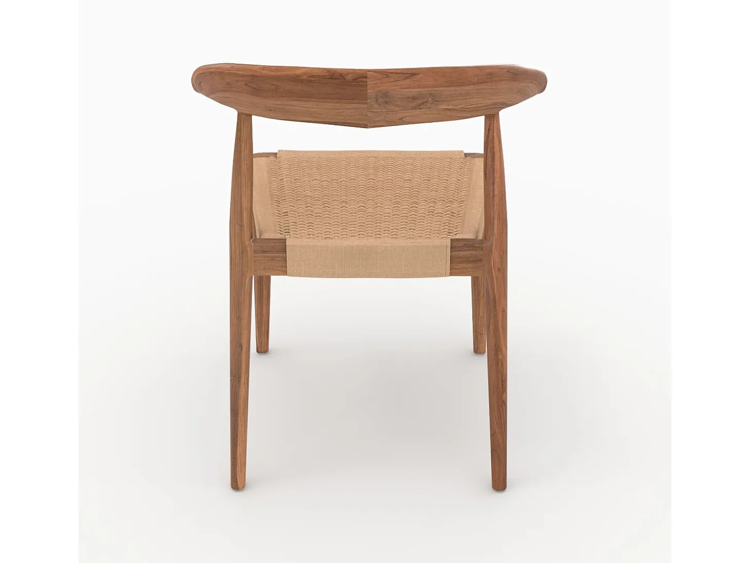 Set de 2 sillas en madera de teca y cuerda trenzada tipo loom - Alia