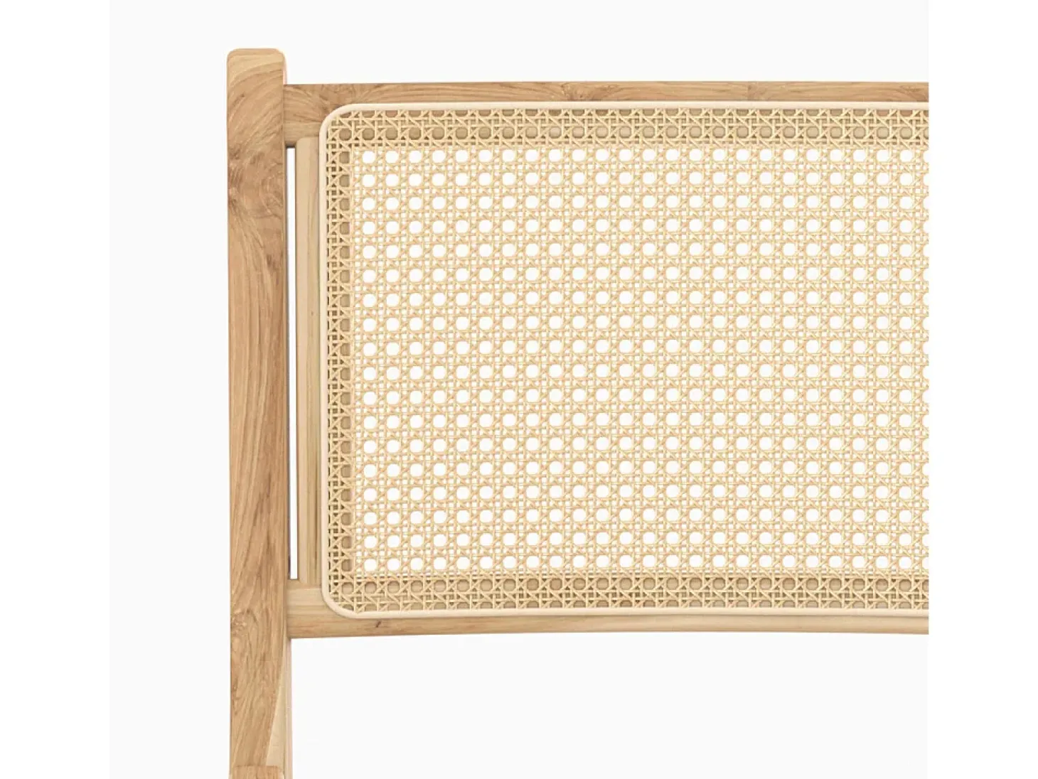 Set de 2 sillas en madera de teca y ratán - Kyla