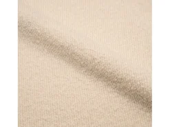 Set de 2 sillas en tejido bouclé beige con patas marrones - Swan