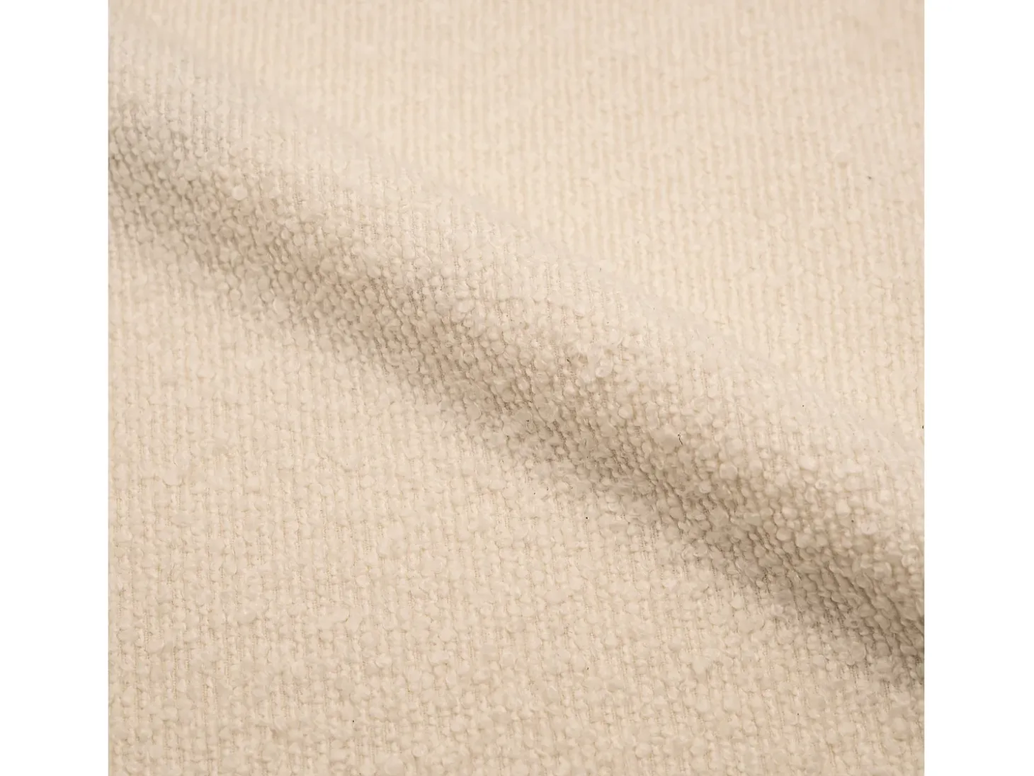Set de 2 sillas en tejido bouclé beige con patas marrones - Swan