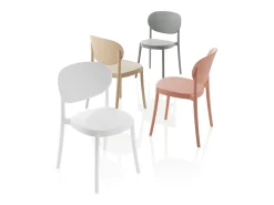Set de 4 Sillas interior/exterior EVA rosa
