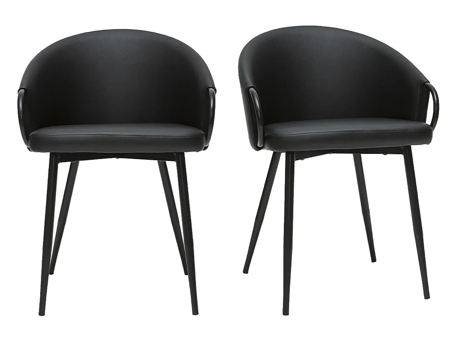 Set de 2 sillas negras de diseño PRECIO