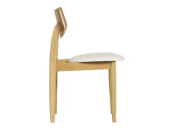 Set de 2 sillas nórdicas de madera clara y blanco ELION