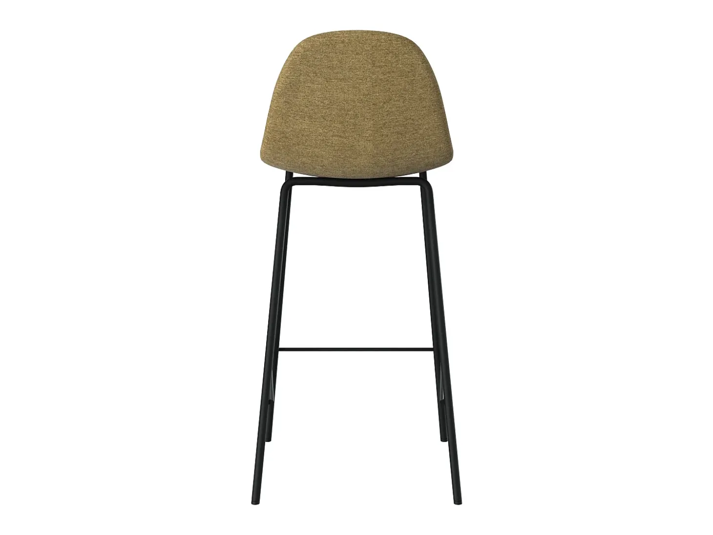 Set de 2 sillas para isla central en tela verde kaki 65 cm - Henrik