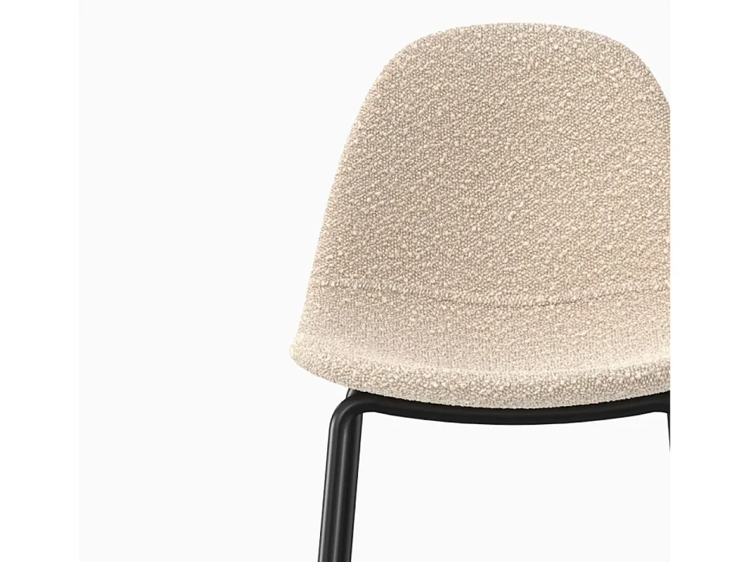 Set de 2 sillas para isla de cocina en tela beige 65,5 cm - Henrik