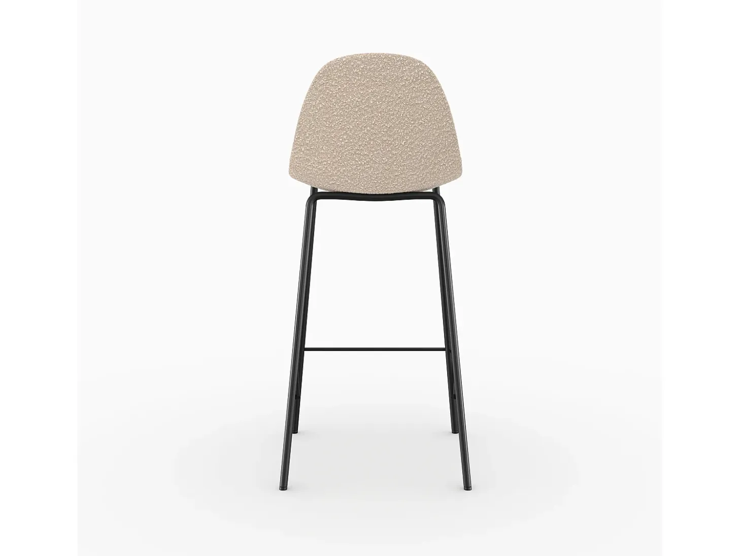Set de 2 sillas para isla de cocina en tela beige 65,5 cm - Henrik
