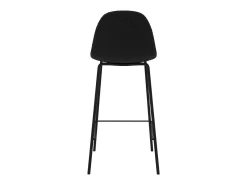 Set de 2 sillas para isla de cocina en tela bouclé negra 65,5 cm - Henrik